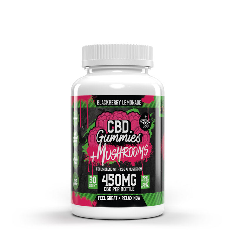 Hemp Bombs Focus CBD + Mushroom Gummies 450mg/30ct