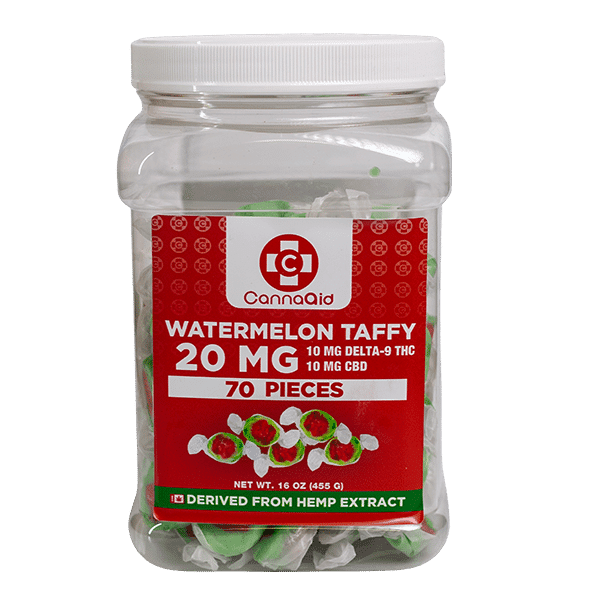 CannaAid CBD + Delta-9 Taffy 70ct