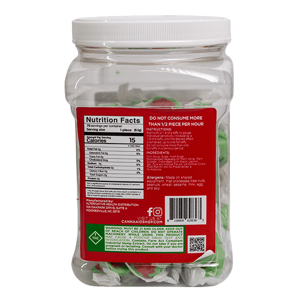 CannaAid CBD + Delta-9 Taffy 70ct