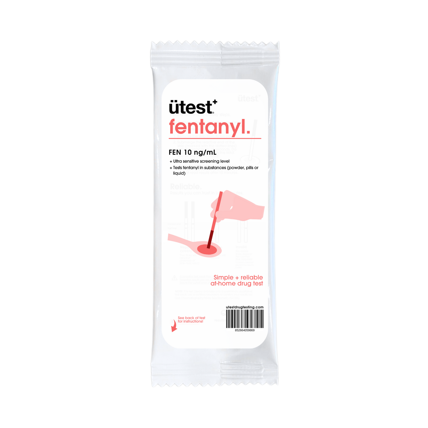 UTest Fentanyl 10 ng/mL Substance Test Strip