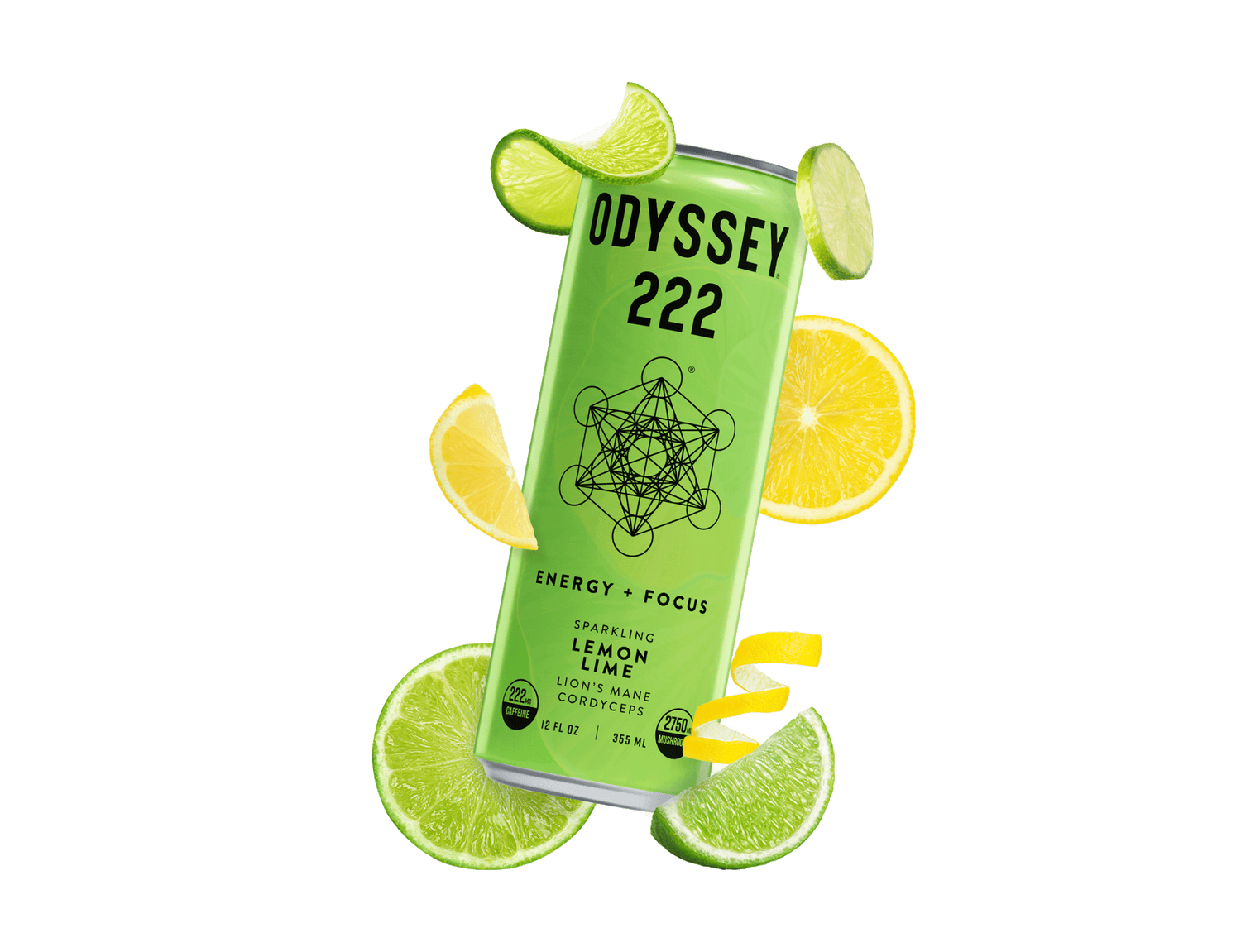 Odyssey Elixir 222 Mushroom Sparking Energy 12 pack