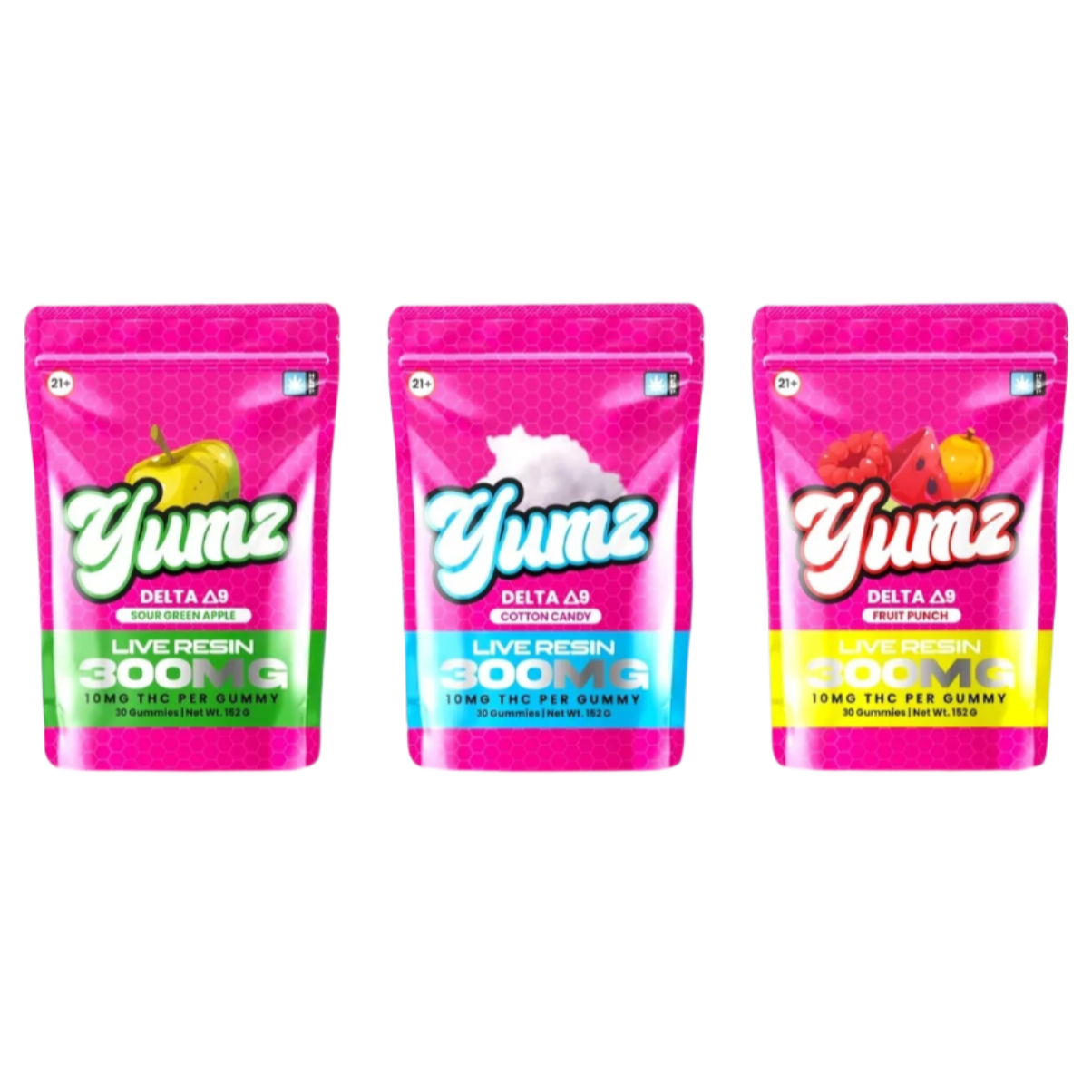 Yumz Delta-9 Live Resin Gummies 300mg/30ct