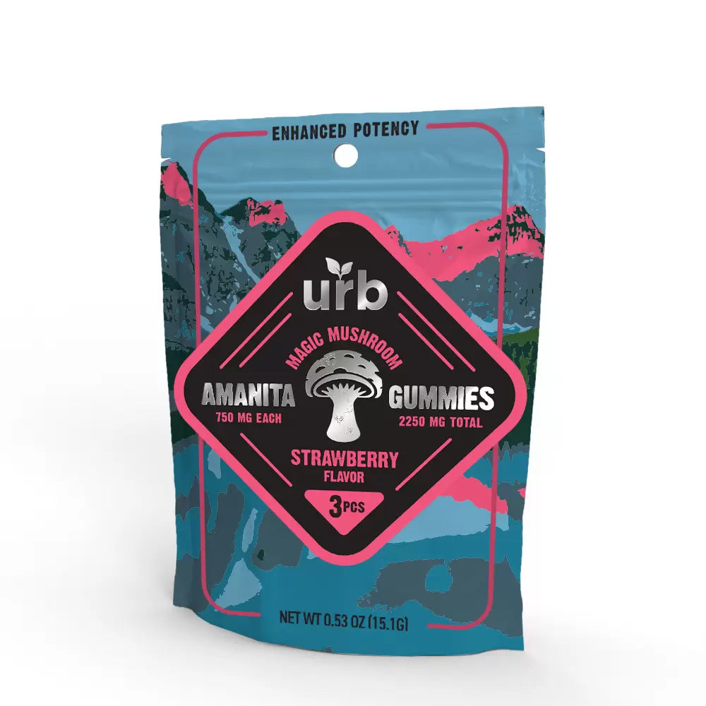 Urb Amanita Magic Mushroom Gummies 2250mg/3ct