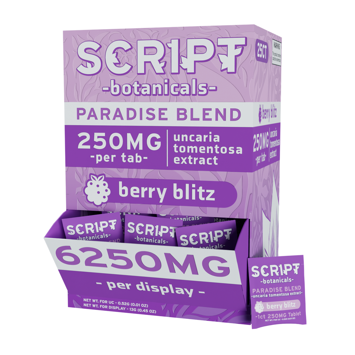 Script Botanicals 250mg Tablets