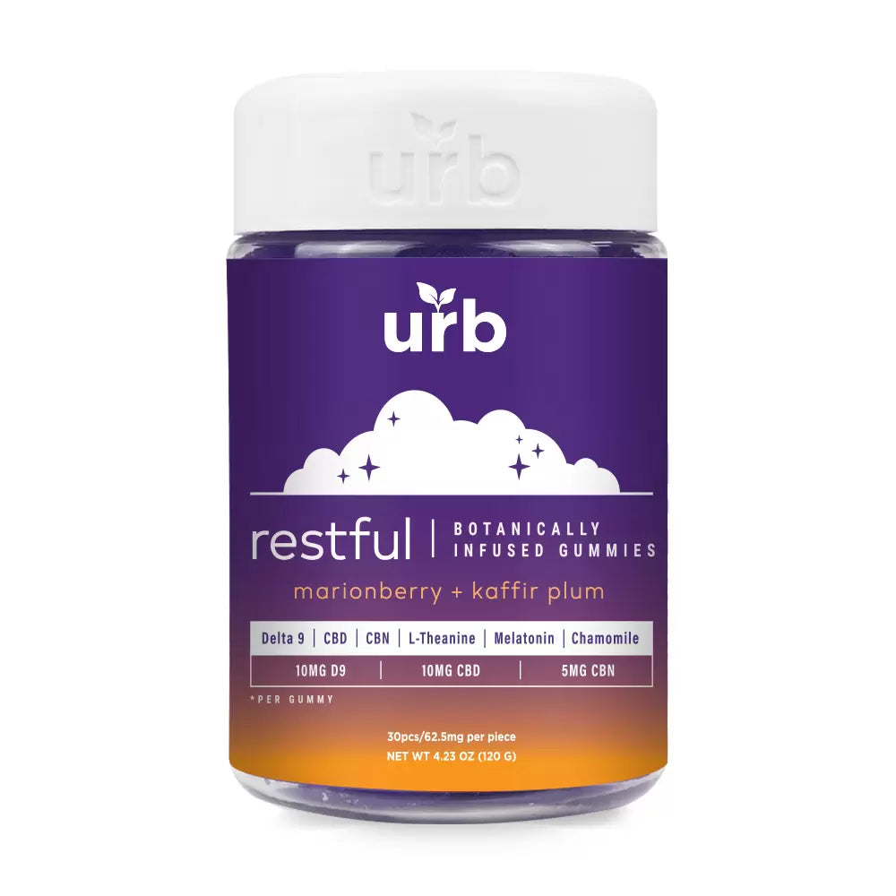 Urb D9 + CBD + CBN Botanically Infused Gummies 30ct