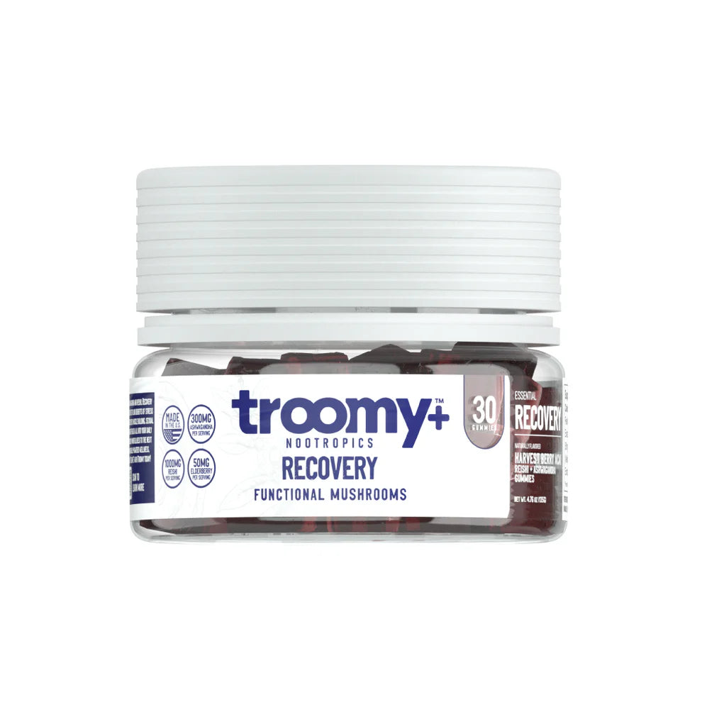 Troomy Recovery: Ashwagandha + Mushroom Gummies