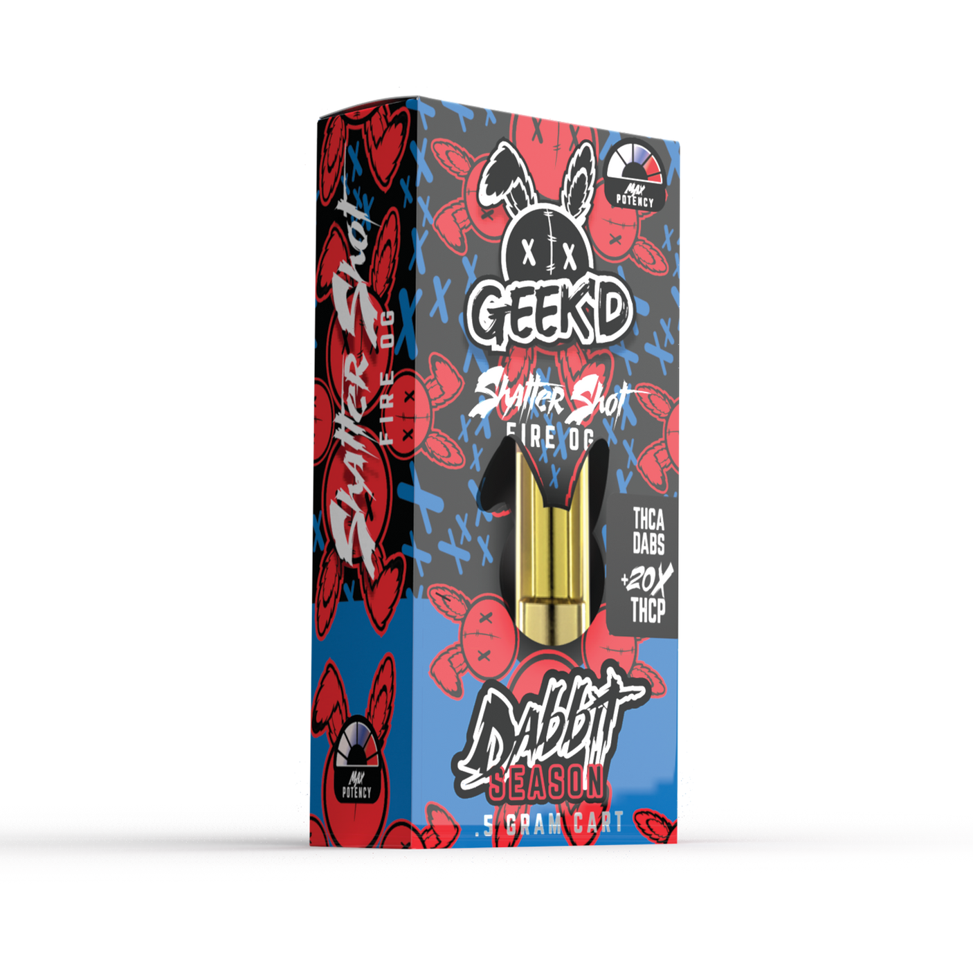 Geek'd D8 + THCa Dabs + 20x THC-P Cartridge Half Gram