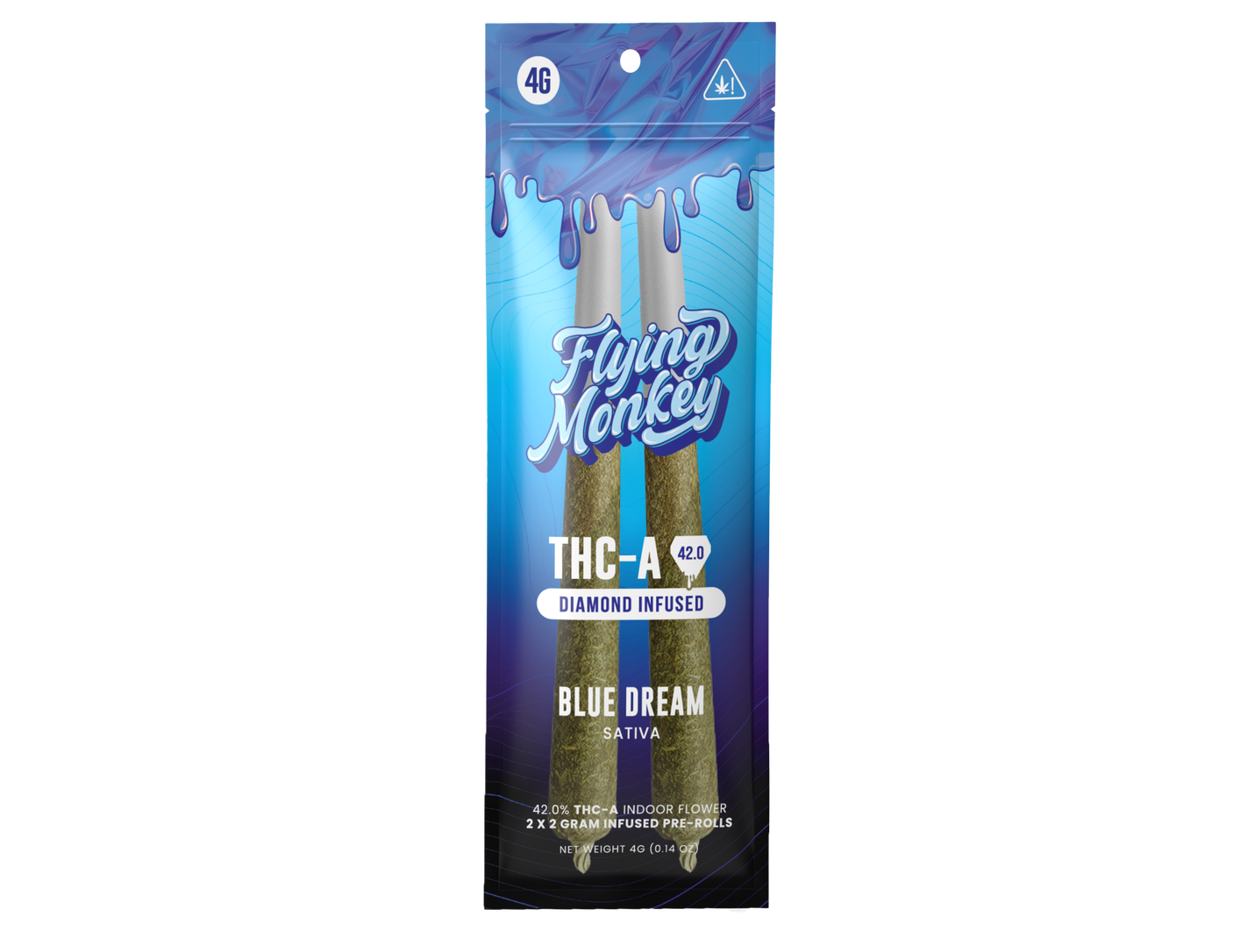Flying Monkey THCa Diamond Infused Preroll 2 Gram x 2ct