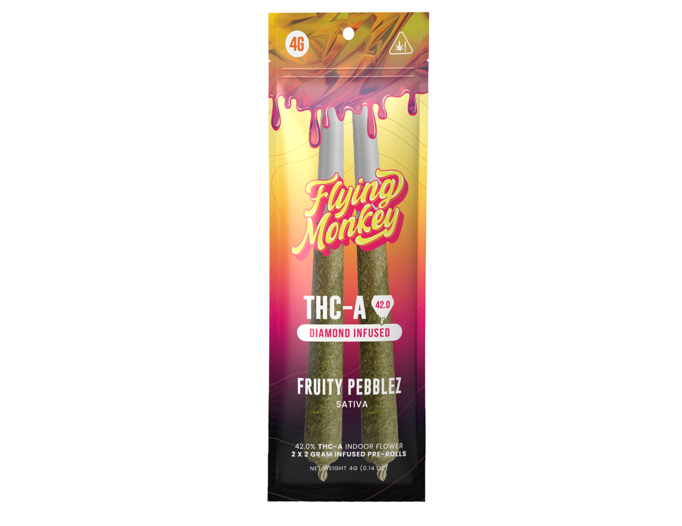 Flying Monkey THCa Diamond Infused Preroll 2 Gram x 2ct
