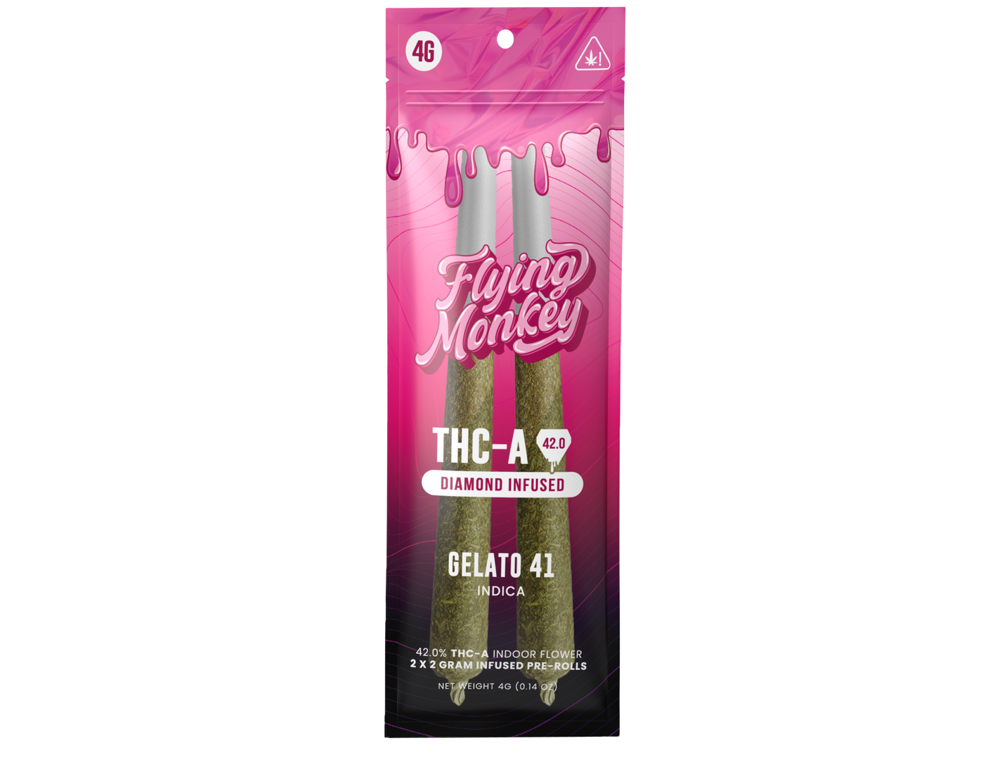 Flying Monkey THCa Diamond Infused Preroll 2 Gram x 2ct