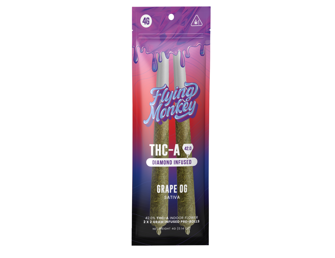 Flying Monkey THCa Diamond Infused Preroll 2 Gram x 2ct