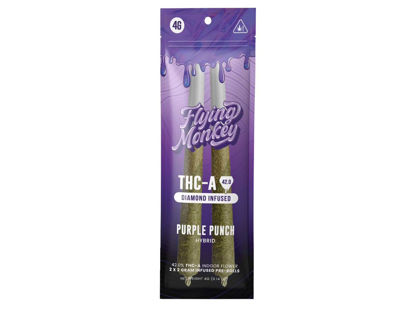 Flying Monkey THCa Diamond Infused Preroll 2 Gram x 2ct