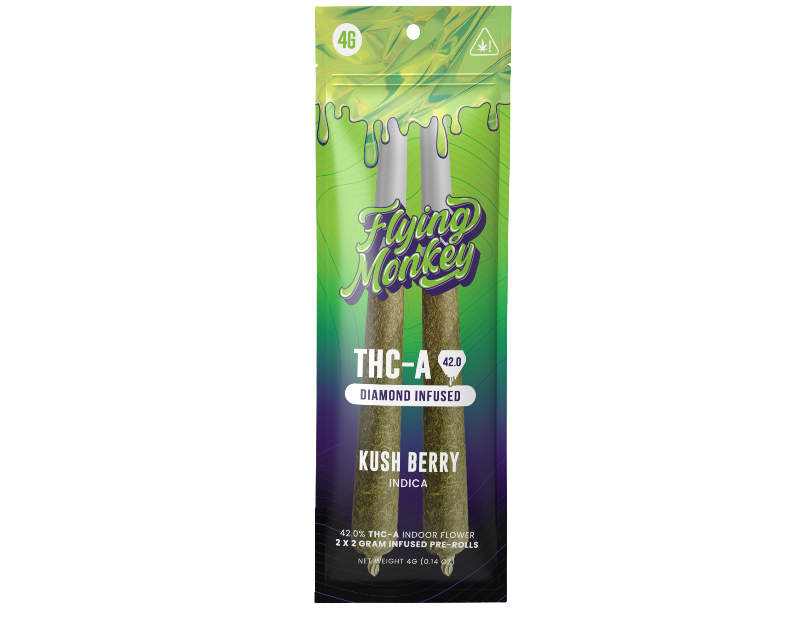 Flying Monkey THCa Diamond Infused Preroll 2 Gram x 2ct