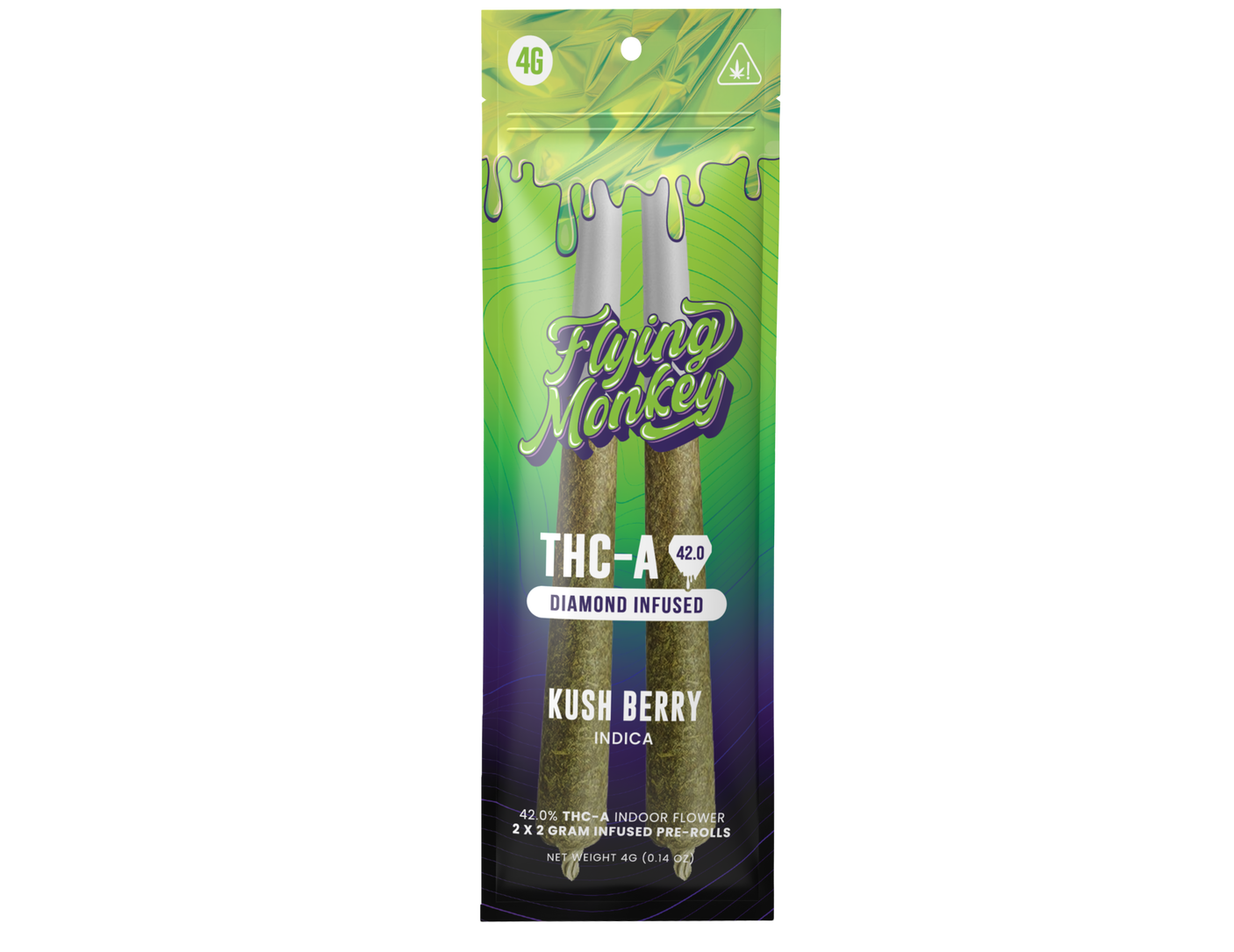 Flying Monkey THCa Diamond Infused Preroll 2 Gram x 2ct