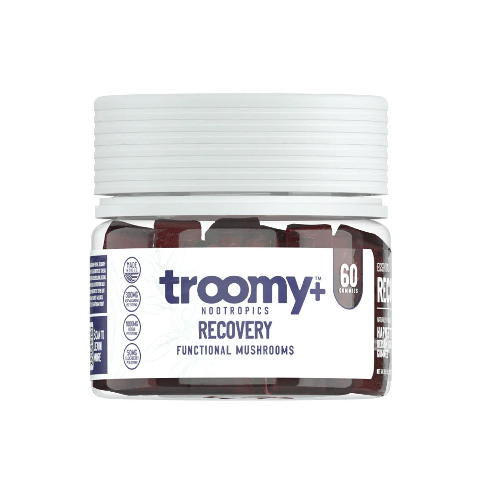 Troomy Recovery: Ashwagandha + Mushroom Gummies