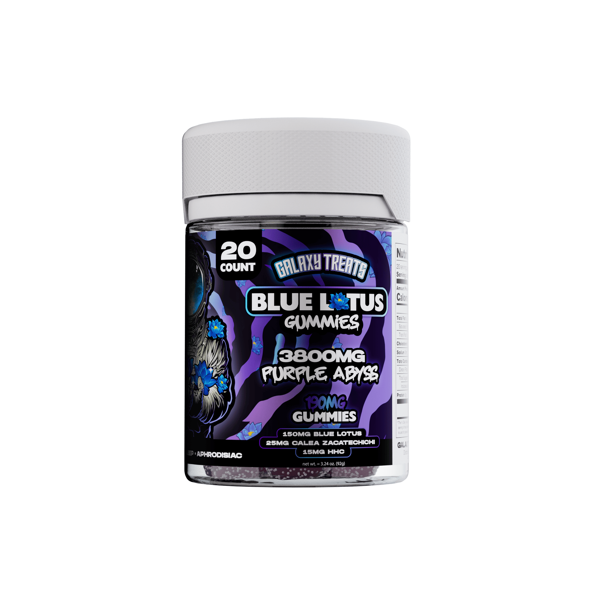 Galaxy Treats Blue Lotus + HHC Gummies 3800mg/20ct