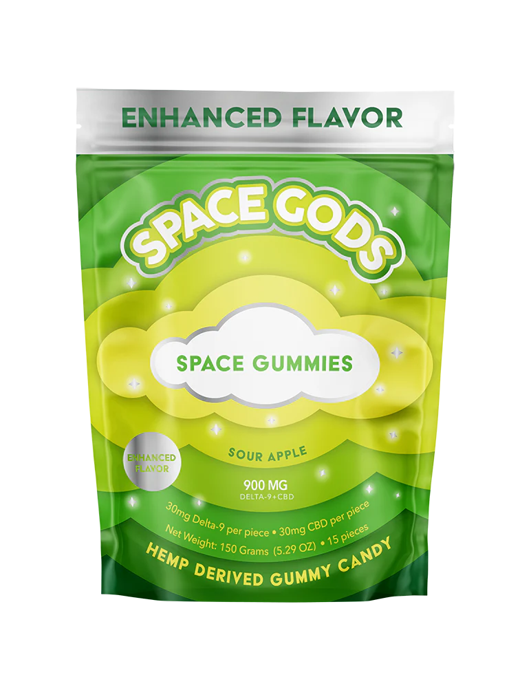 Space Gods D9 + CBD Gummies 900mg/15ct