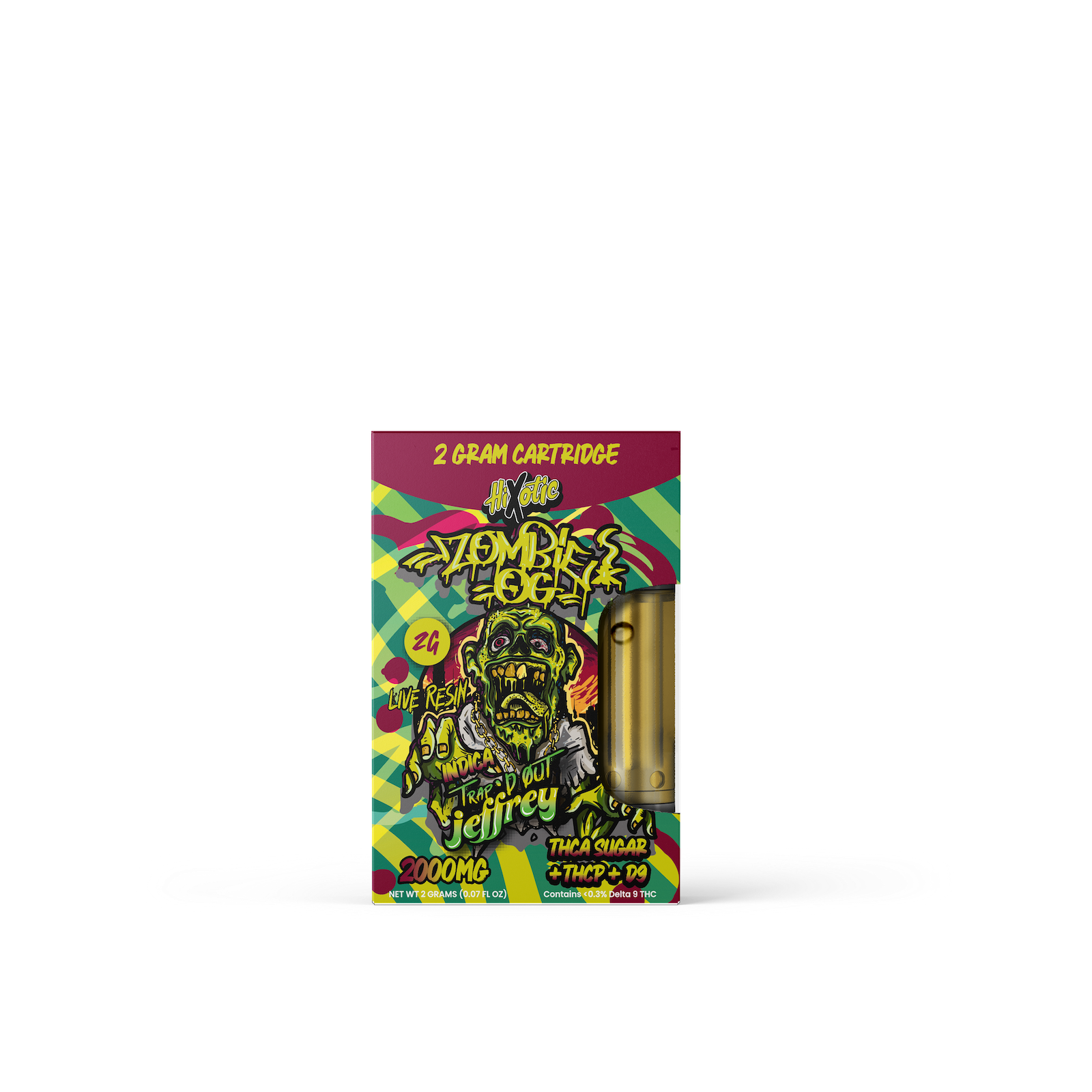 Trap'd Out Jeffrey D9 + THC-P + THCa Sugar Cartridge 2 Gram