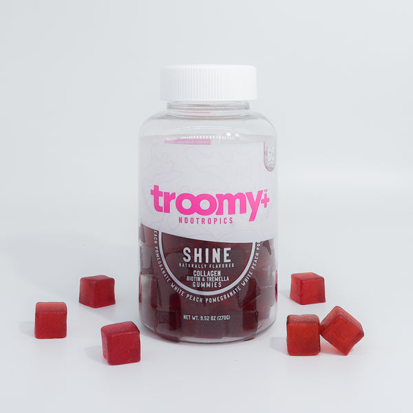Troomy Shine: Biotin + Collagen + Tremella Mushroom Gummies 60ct
