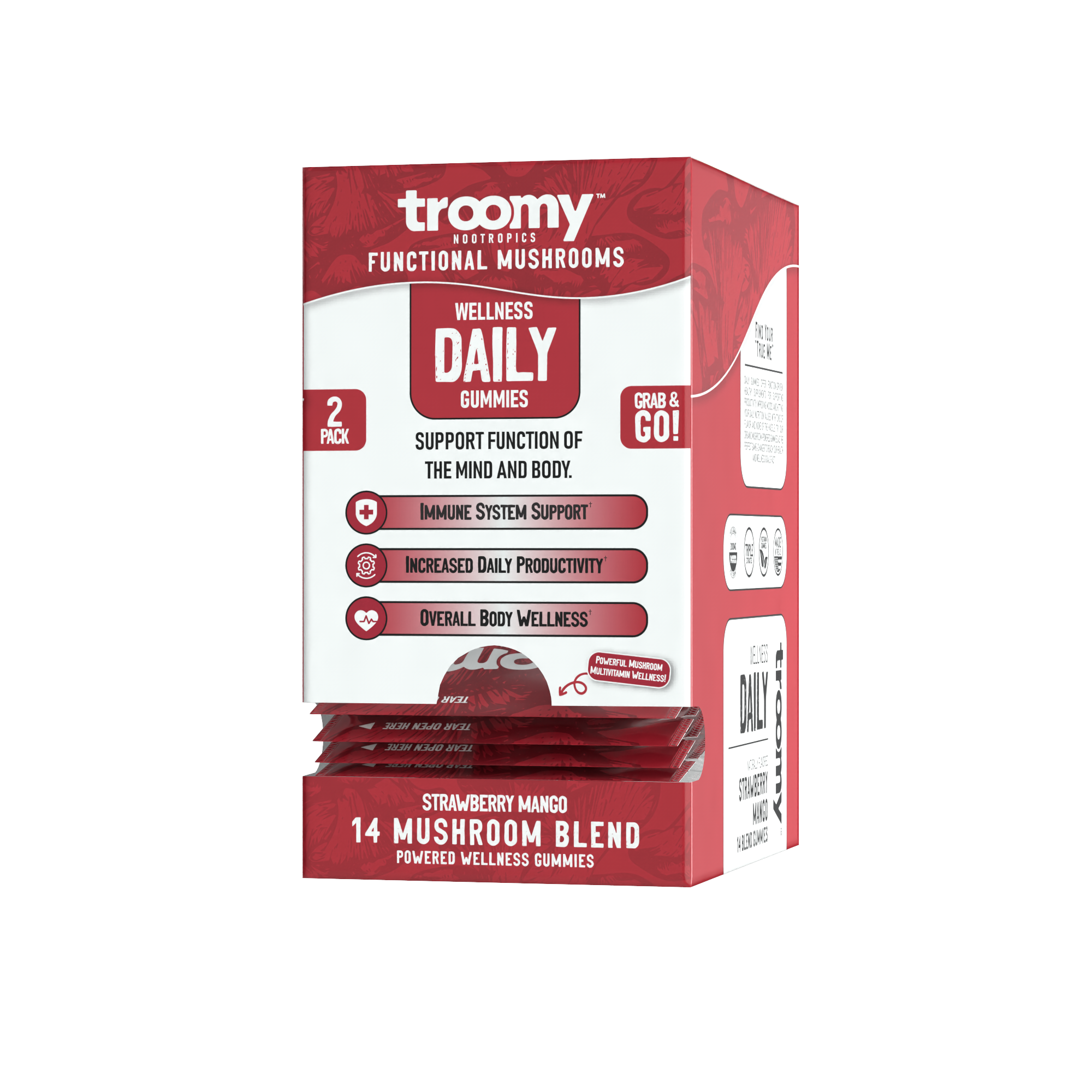 Troomy Daily: 14 Mushroom Blend Gummies