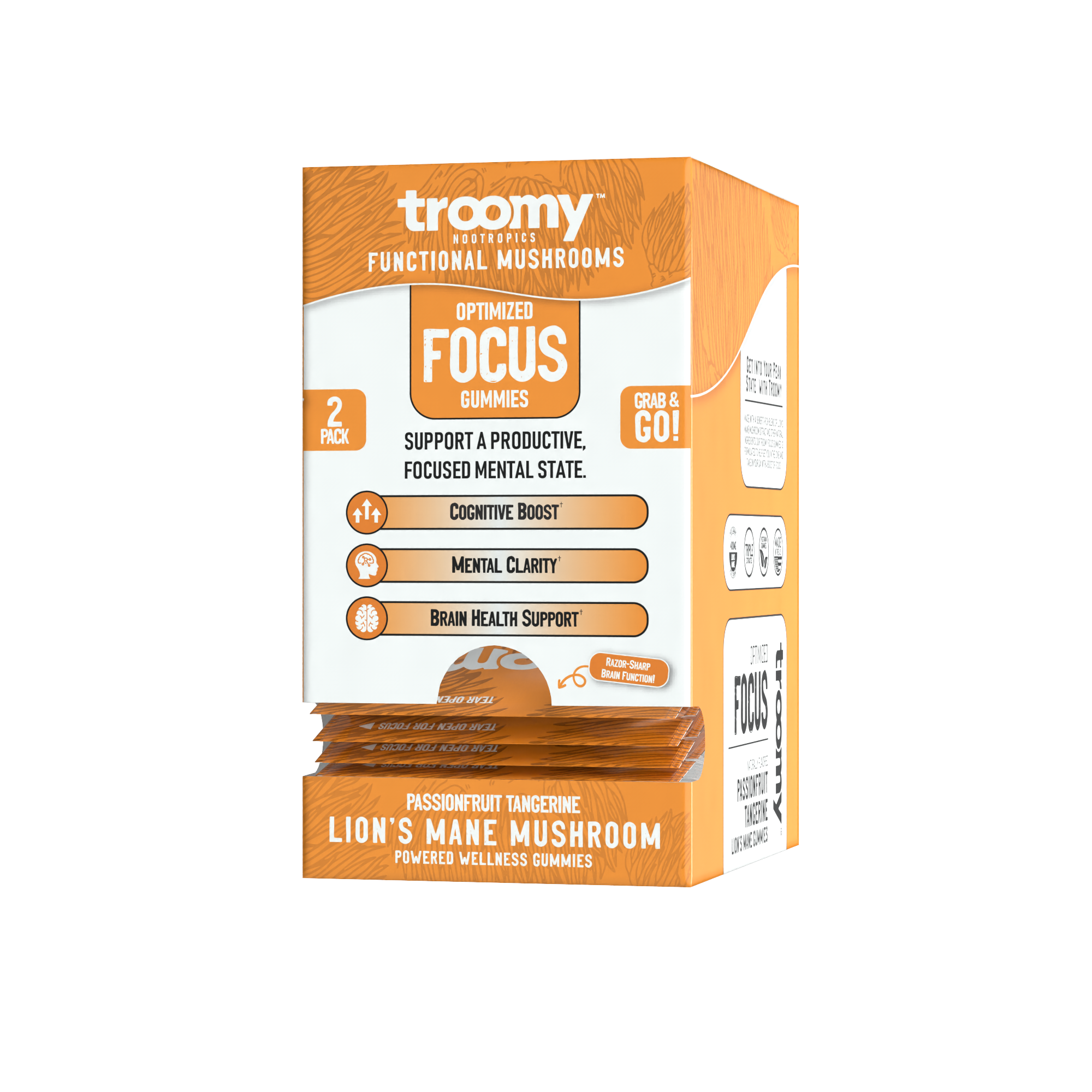 Troomy Focus: Lion's Mane Mushroom Gummies