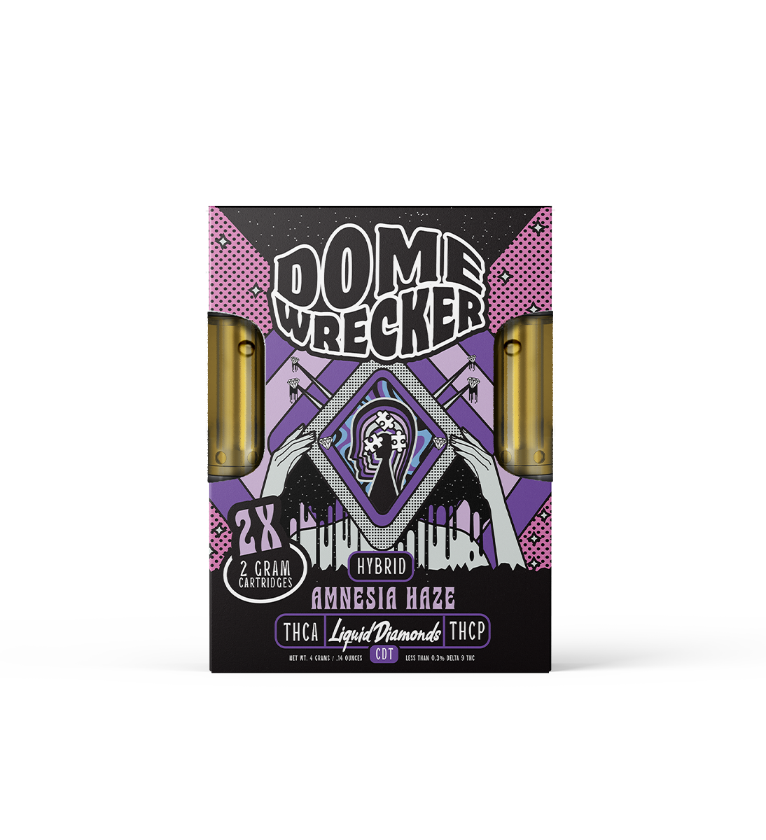 Dome Wrecker THCa + THC-P Liquid Diamond Cartridges 2g x 2ct