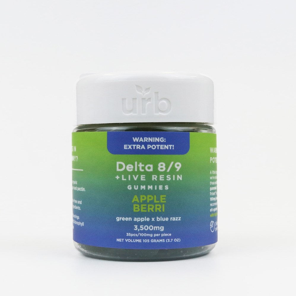 Urb Delta-8 + Delta-9 Live Resin Gummies 3500mg/35ct
