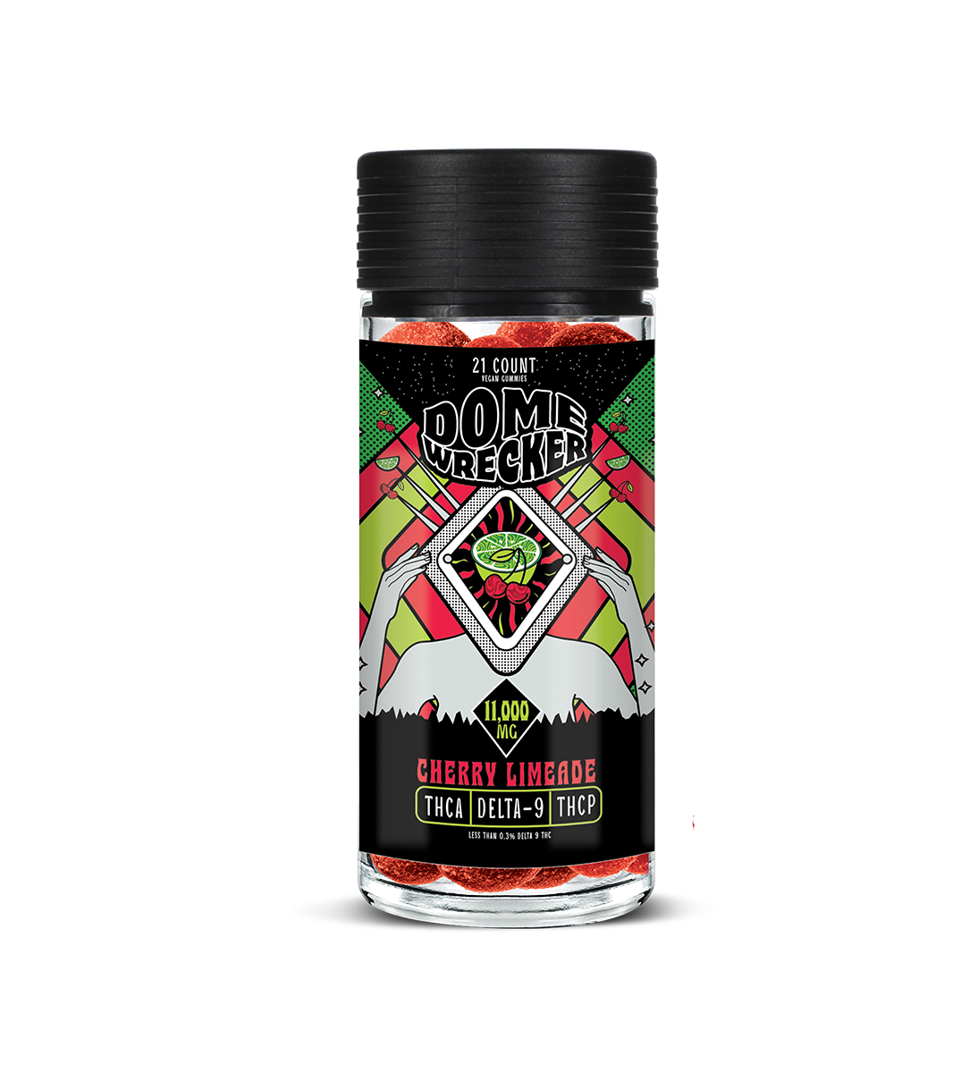 Dome Wrecker D9 + THCa + THC-P Gummies 11,000mg / 21ct