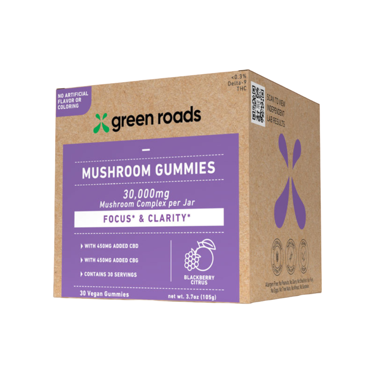 Green Roads CBD + Mushroom Gummies 30ct