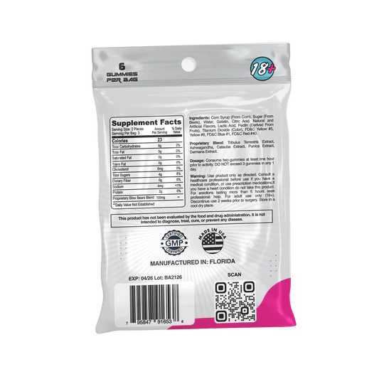 Bliss Bears Female Enhancement Gummies 6ct