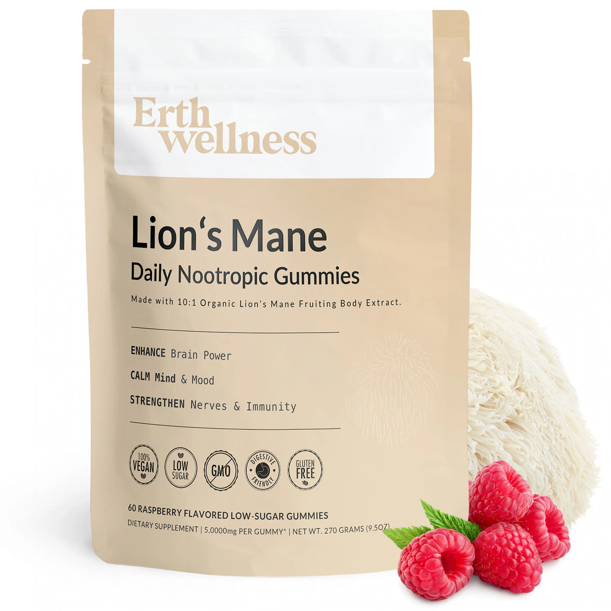 Erth Wellness Lion's Mane Gummies 60ct