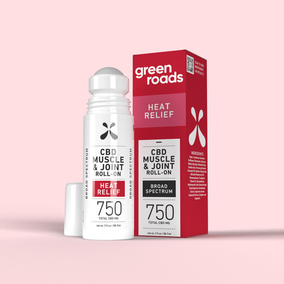 Green Roads Heat Relief Roll On 3oz