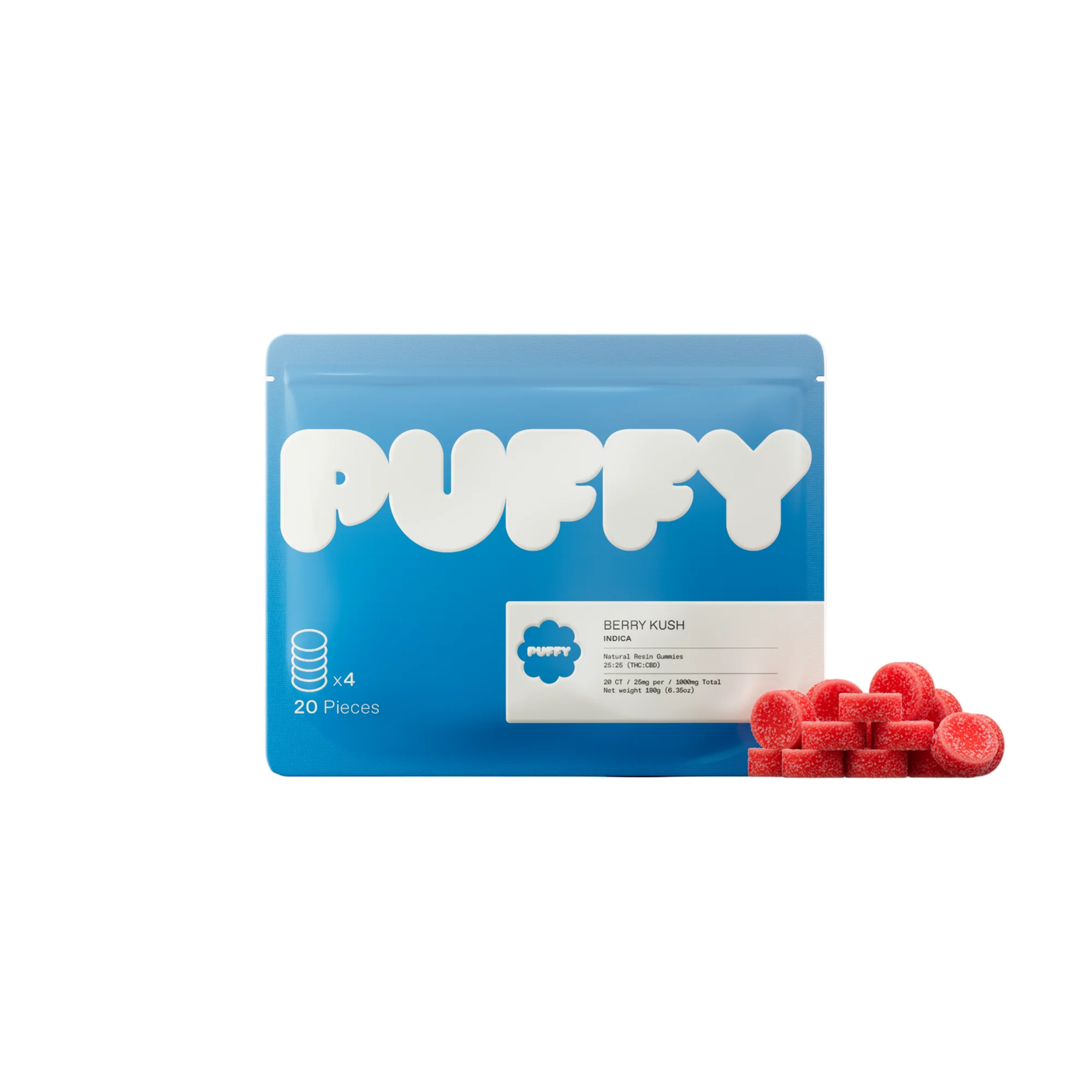 Puffy CBD + Delta-9 Natural Resin Gummies 20ct