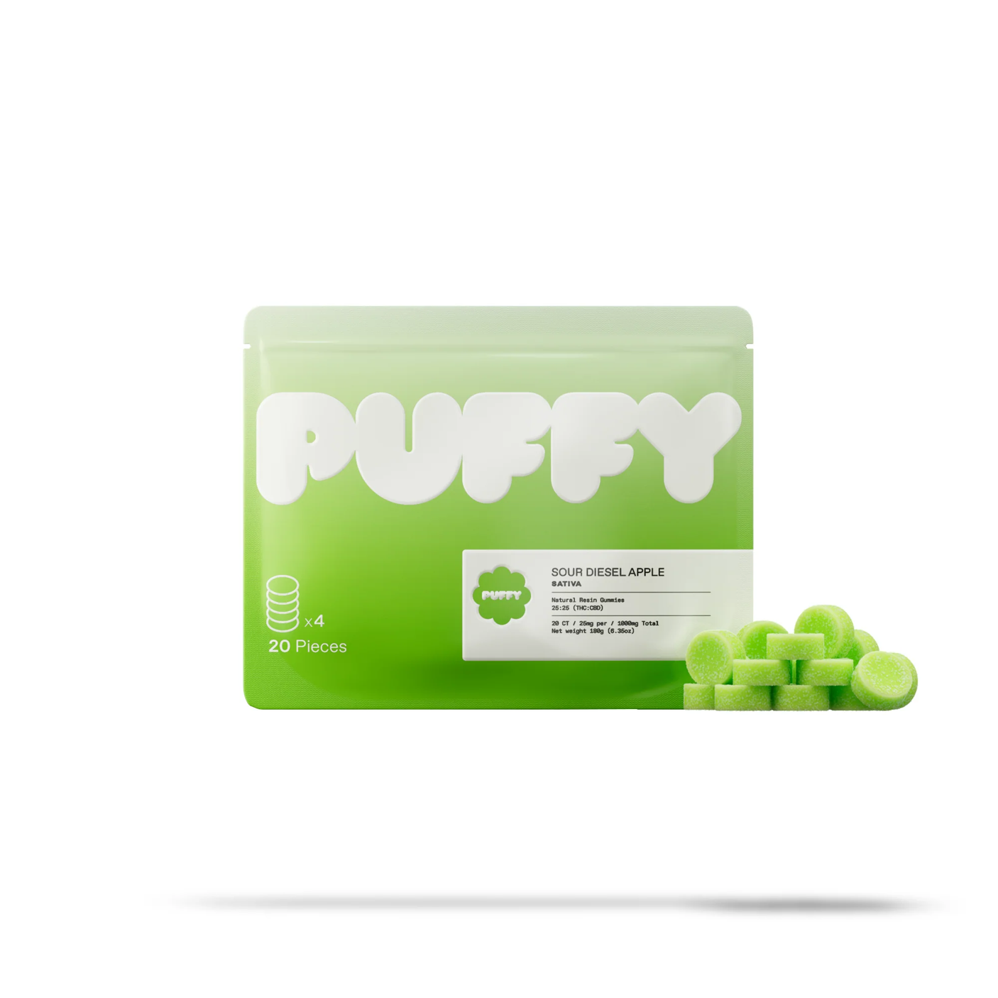 Puffy CBD + Delta-9 Natural Resin Gummies 20ct