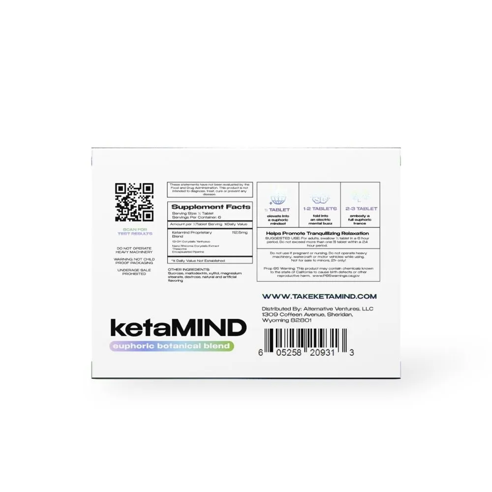 KetaMIND Euphoric Botanical Tablets 3ct
