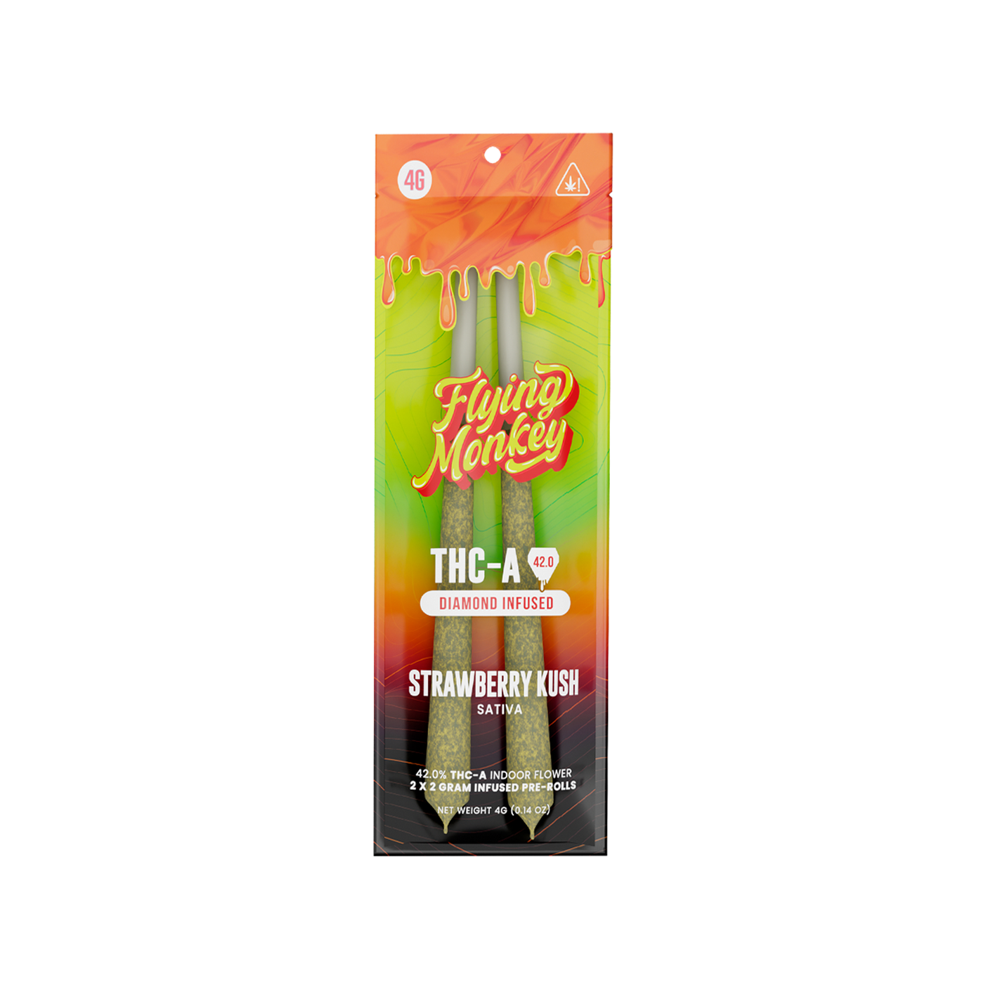 Flying Monkey THCa Diamond Infused Preroll 2 Gram x 2ct