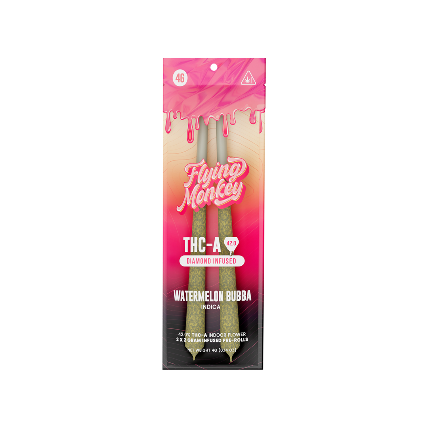 Flying Monkey THCa Diamond Infused Preroll 2 Gram x 2ct