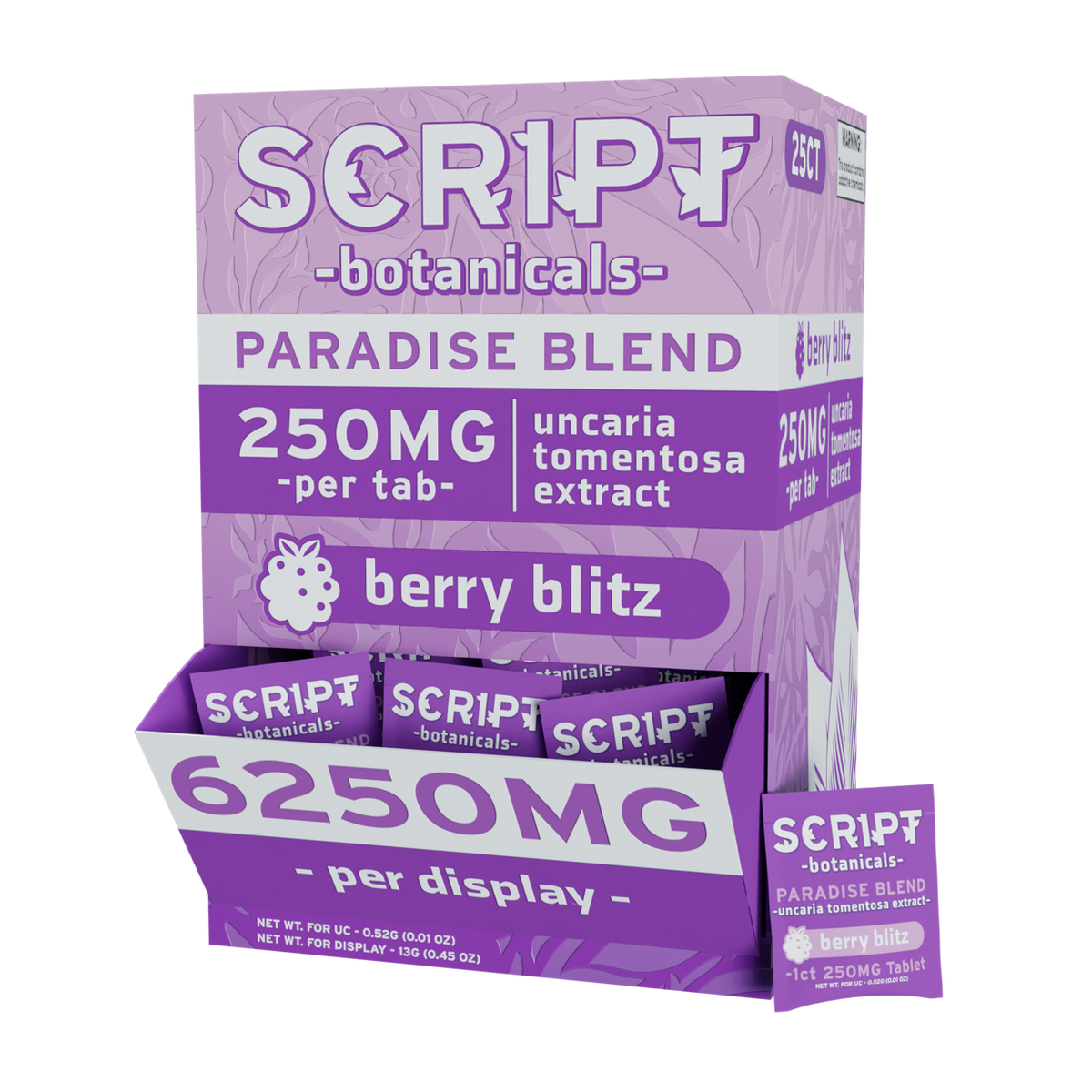 Script Botanicals 250mg Tablets